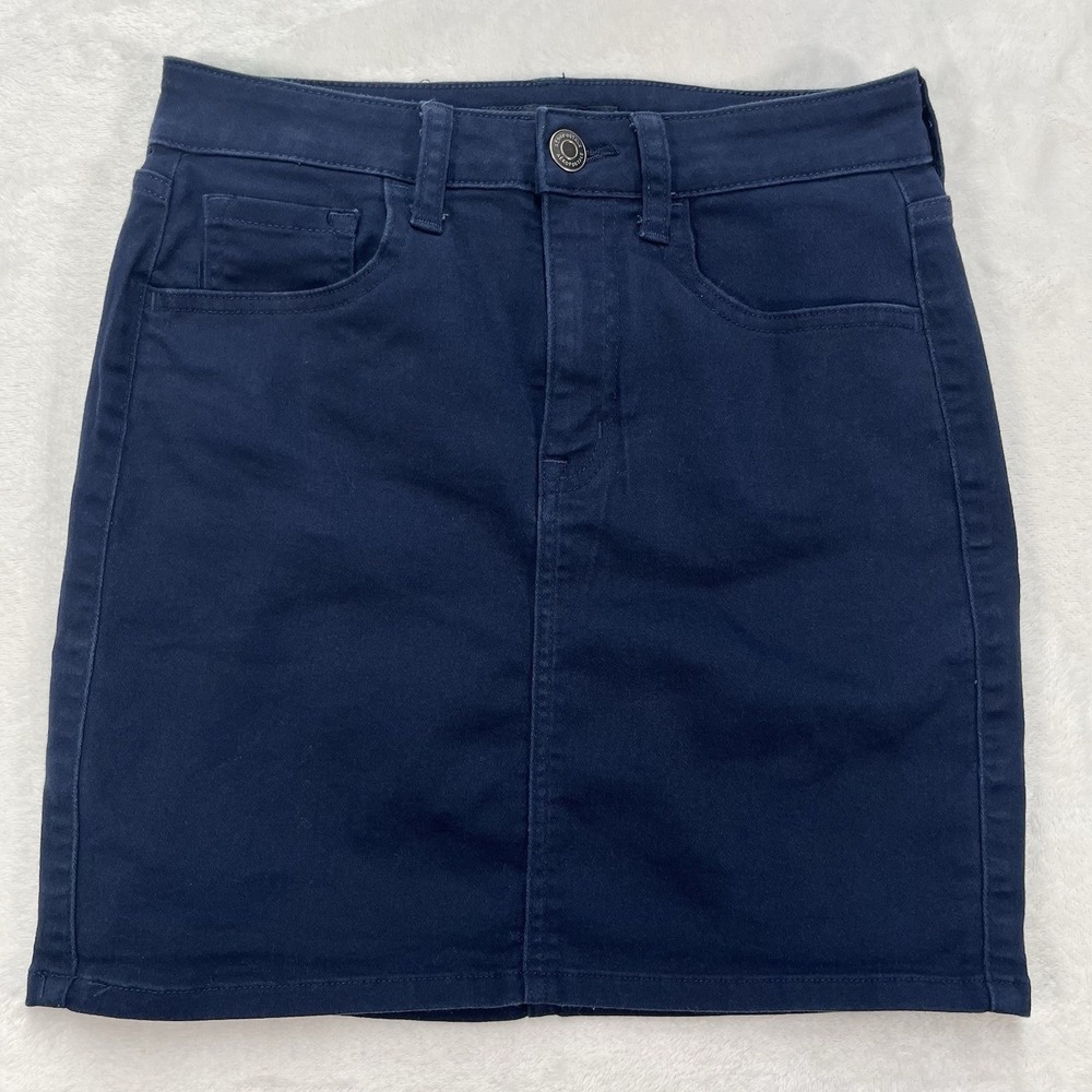 Aeropostale‎ Denim Mini Skirt Womens 26 Casual Summer Jean Dark Wash Festival